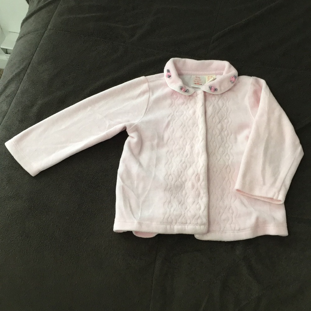 Baby girl velvet pink jacket. 6-9 months